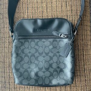 Coach Black Signature Jacquard & Leather Bag